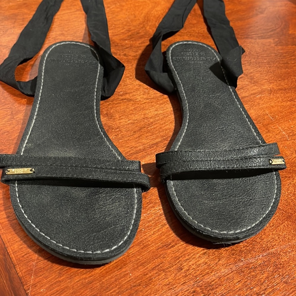 Abercrombie and fitch Black tie up sandals - Picture 10 of 11